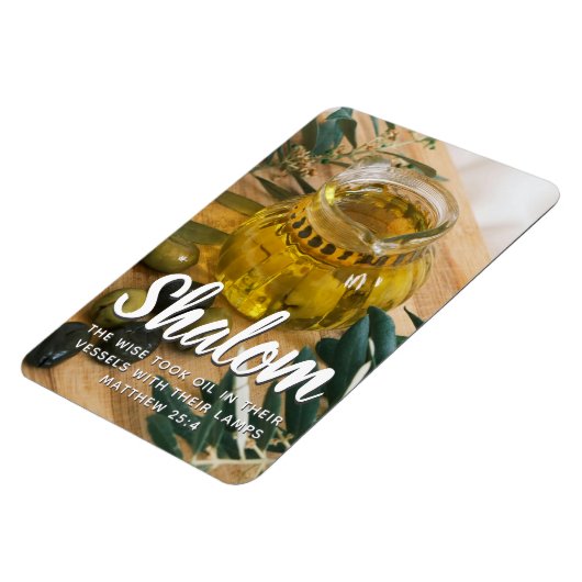 Shalom Bijbel Verse Flexibele Fotomagneet Magneet (Linkerzijde)