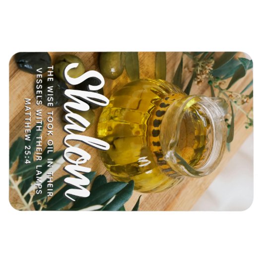 Shalom Bijbel Verse Flexibele Fotomagneet Magneet (Horizontaal)