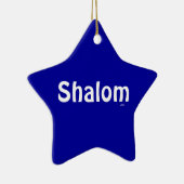 Shalom Blue White Star Ornament (Rechts)