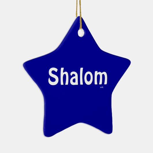 Shalom Blue White Star Ornament (Rechts)