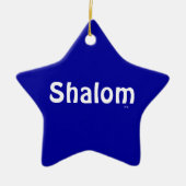 Shalom Blue White Star Ornament (Voorkant)