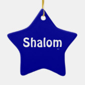 Shalom Blue White Star Ornament (Achterkant)