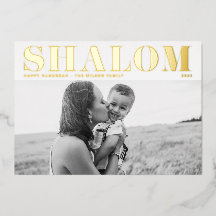 Shalom Bold Typography Happy Hanukkah Foto