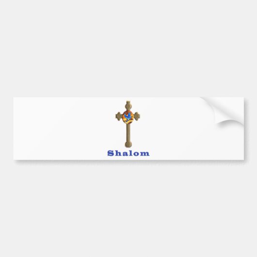 Shalom Bumpersticker (Voorkant)