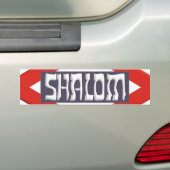 Shalom Bumpersticker (Op auto)