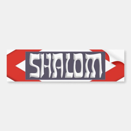 Shalom Bumpersticker (Voorkant)