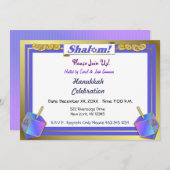 Shalom Chanoeka Uitnodigingen (Voorkant / Achterkant)