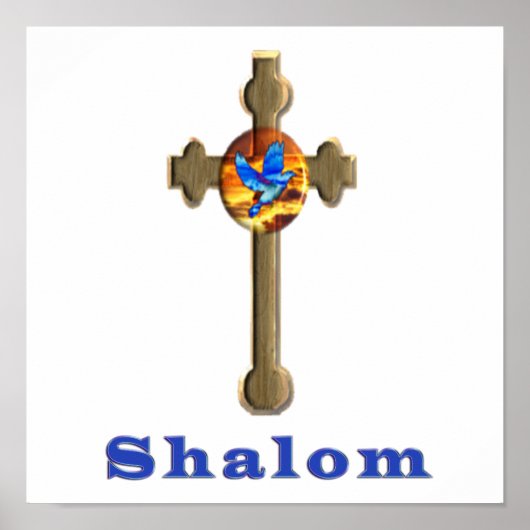 Shalom cross poster (Voorkant)