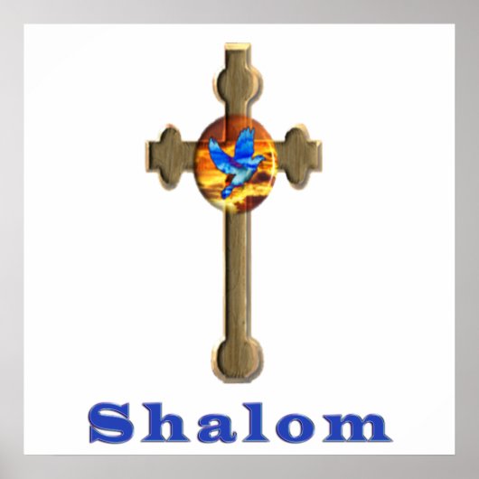 Shalom cross poster (Voorkant)