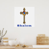 Shalom cross poster (Keuken)