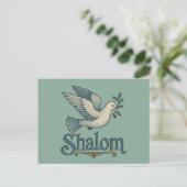 Shalom Duif Vrede Aarde Briefkaart (Staand voorkant)