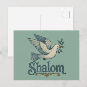 Shalom Duif Vrede Aarde Briefkaart (Voorkant / Achterkant)