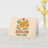 Shalom Duif Vrede Aarde Kaart (Gele Bloem)