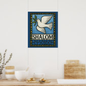Shalom Duif Vrede Aarde Poster (Keuken)