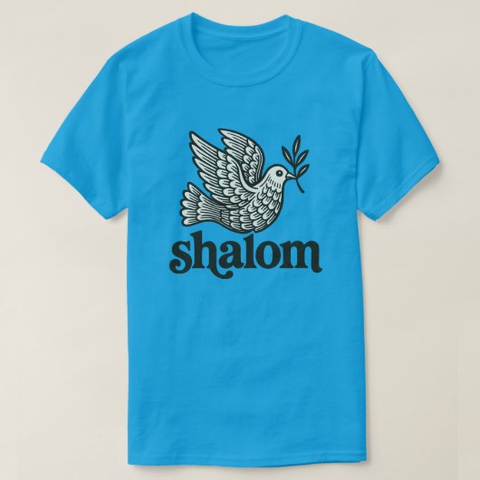 Shalom Duif Vrede Aarde T-shirt (Design voorkant)