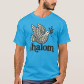 Shalom Duif Vrede Aarde T-shirt (Voorkant)