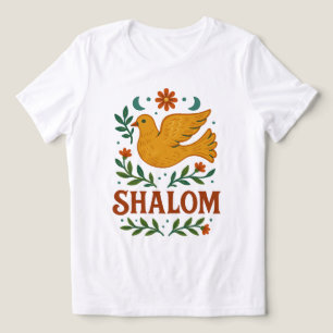Shalom Duif Vrede Aarde Tri-Blend Shirt