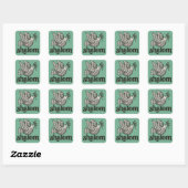 Shalom Duif Vrede Aarde Vierkante Sticker (Vel)