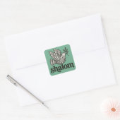 Shalom Duif Vrede Aarde Vierkante Sticker (Envelop)