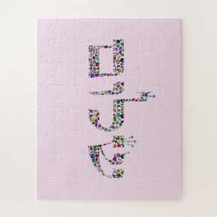 Shalom Edelsteen Kunst - Vrede in Hebreeuws Legpuzzel