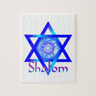 Shalom en Blue Star van David Legpuzzel