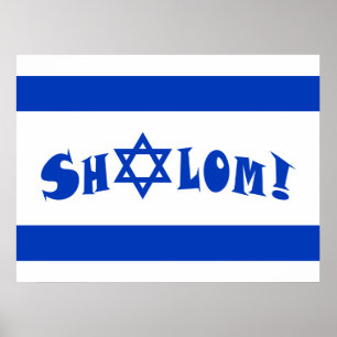 Shalom Flag Israël Poster