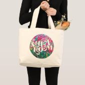 Shalom Floral Circle Grote Tote Bag (Voorkant (product))