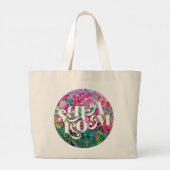 Shalom Floral Circle Grote Tote Bag (Achterkant)