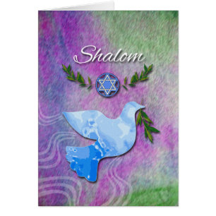 Shalom for Pesach, Dove, Magen David, Olive Branch