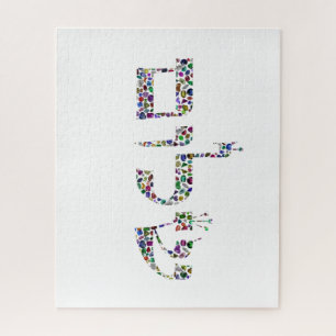 Shalom gemaakt met edelstenen in alle kleuren legpuzzel