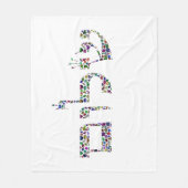 Shalom gemaakt met stenen in alle kleuren fleece deken (Voorkant)