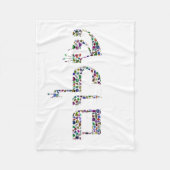 Shalom gemaakt met stenen in alle kleuren fleece deken (Voorkant)