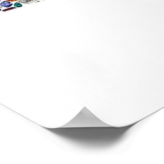 Shalom gemaakt met stenen in alle kleuren poster (Hoek)