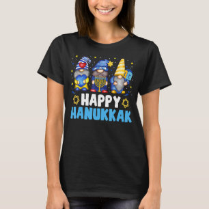 Shalom Gnome Happy Hanukkah Chanukkah Jewish Dreid T-shirt