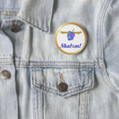 Shalom Hanukkah Ronde Button 5,7 Cm (In situ)