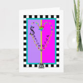 Shalom Heart Star van David wenskaart Kaart (Voorkant)