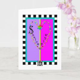 Shalom Heart Star van David wenskaart Kaart