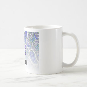 Shalom in Blue Paisley Koffiemok