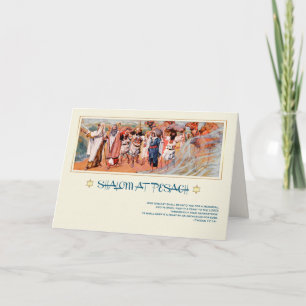 Shalom in Pesach. Fine Art Pesach Wenskaart Kaart