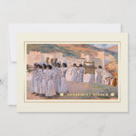 Shalom in Pesach. Fine Art Pesach Wenskaart Kaart
