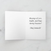 Shalom in Pesach! - Witte Duif van Vrede Kaart (Binnen)