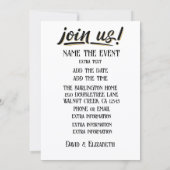 SHALOM INVITATION KAART (Achterkant)