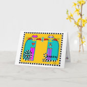 Shalom kattenstaarten kaart (Gele Bloem)