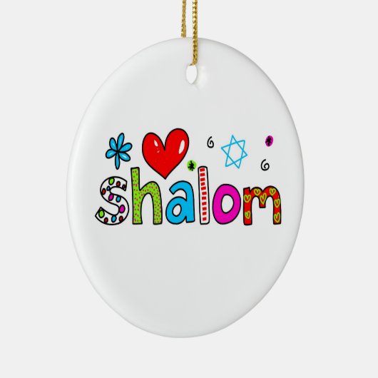 Shalom Keramisch Ornament (Rechts)