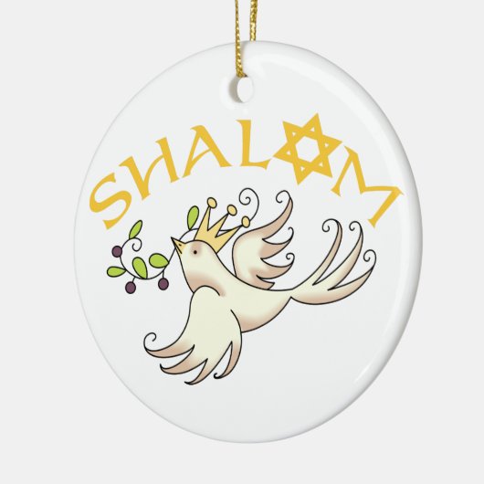 Shalom Keramisch Ornament (Links)