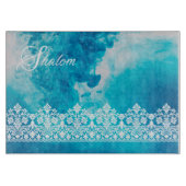Shalom Lace Effect op Blue Challah Snijplank (Voorkant)