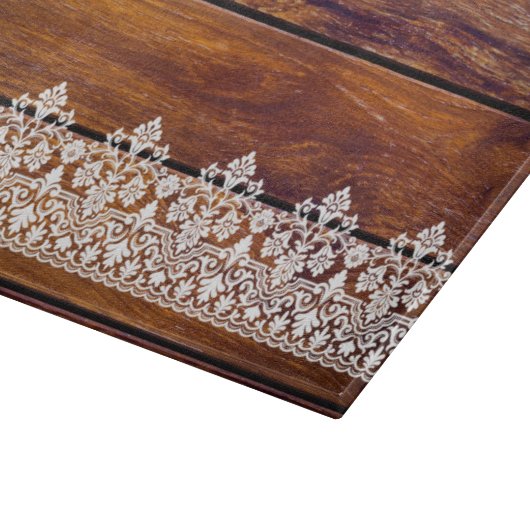 Shalom Lace-effect op het houtaffect Challah Snijplank (Hoek)