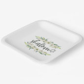 Shalom (met Lelies en de ster van David) Papieren Bordje (Gebogen)