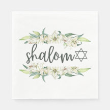 Shalom (met Lelies en de ster van David)