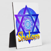 SHALOM met Ster van David medaillon Fotoplaat (Zijkant)